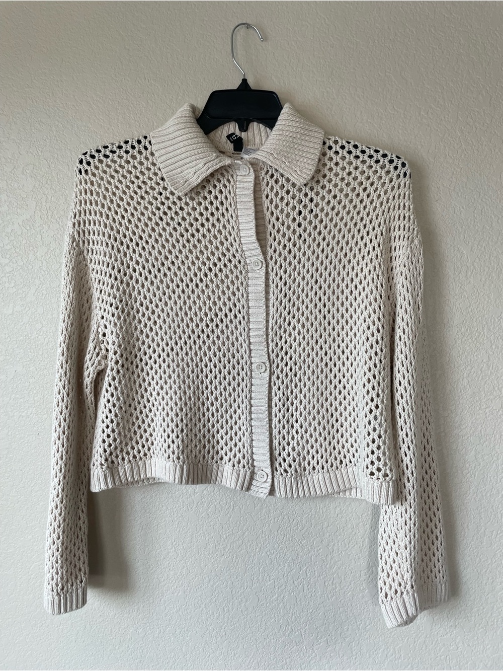 Divided by H&M Open Knit Crochet cardigan sweater large